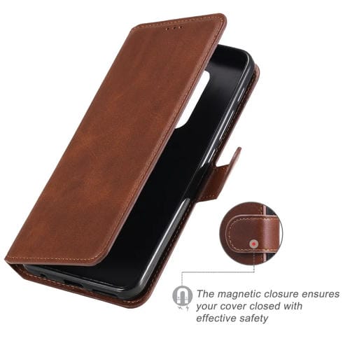 Para Motorola Moto G9 Play Classic Calf Texture PU + TPU Funda de cuero con tapa horizontal, con soporte, ranuras para tarjetas y billetera (marrón)