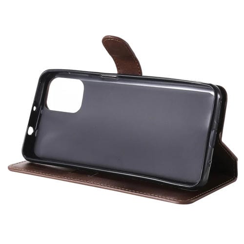 Para Motorola Moto G9 Plus Classic Calf Texture PU + TPU Funda de cuero con tapa horizontal, con soporte, ranuras para tarjetas y billetera (marrón)