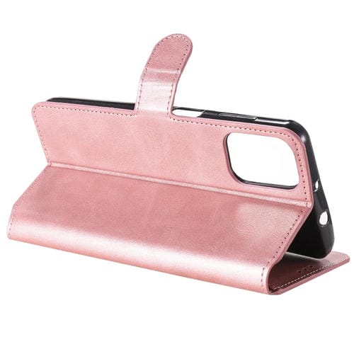 Para Motorola Moto G9 Plus Classic Calf Texture PU + TPU Funda de cuero con tapa horizontal, con soporte, ranuras para tarjetas y billetera (oro rosa)