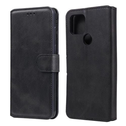 Para Google Pixel 5 XL / Pixel 4a 5G Classic Calf Texture PU + TPU Funda de cuero con tapa horizontal, con soporte, ranuras para tarjetas y billetera (negro)