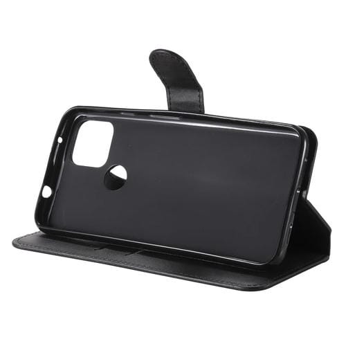 Para Google Pixel 5 XL / Pixel 4a 5G Classic Calf Texture PU + TPU Funda de cuero con tapa horizontal, con soporte, ranuras para tarjetas y billetera (negro)