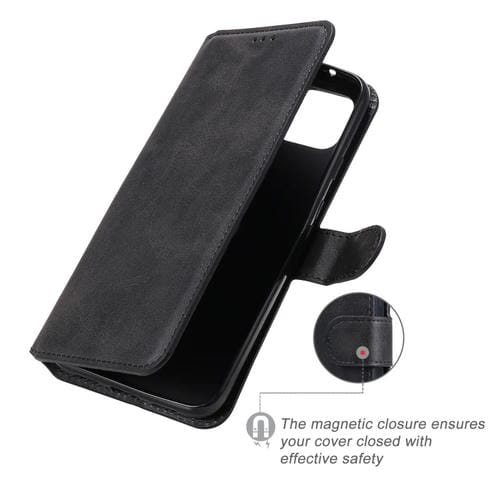 Para Google Pixel 5 XL / Pixel 4a 5G Classic Calf Texture PU + TPU Funda de cuero con tapa horizontal, con soporte, ranuras para tarjetas y billetera (negro)