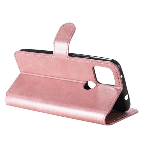 Para Google Pixel 5 XL / Pixel 4a 5G Classic Calf Texture PU + TPU Funda de cuero con tapa horizontal, con soporte, ranuras para tarjetas y billetera (oro rosa)