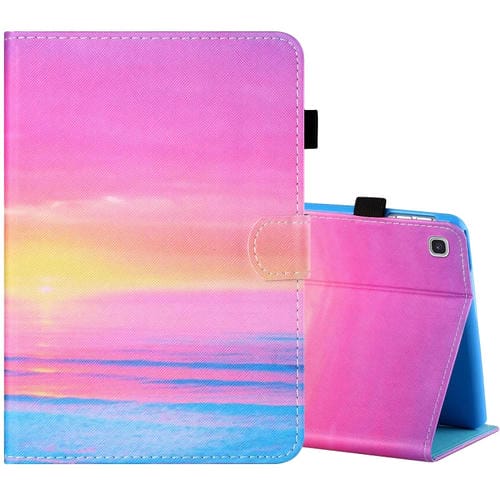 Estuche de Cuero Samsung Galaxy Tab a 10.1 (2019) T510 T515 Plano Pintado Horizontal con Cubierta para Bolígrafo (Sunrise)