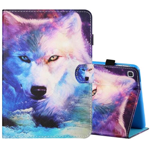 Estuche de Cuero Samsung Galaxy Tab a 10.1 (2019) T510 T515 Plano con Soporte (Wolf)