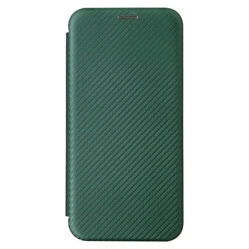 Para Nokia 7.3 Textura de fibra de carbono Magnético Horizontal Flip TPU + PC + Funda de cuero PU con ranura para tarjeta (verde)