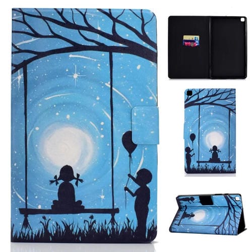 Funda para Samsung Galaxy Tab A7 Lite 8.7 (2021) T220 Voltage Texture Dibujo Horizontal Flip con Soporte y Ranura para Tarjeta (Amantes)