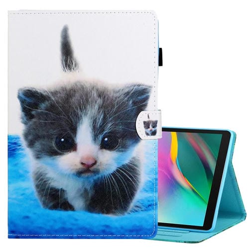 Funda para Samsung Galaxy Tab A7 Lite 8.7 (2021) T220 Cuero Flip con Soporte y Ranura para Tarjeta (Azul)