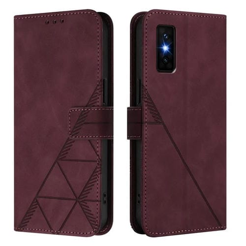 Funda de cuero con relieve 3D para Infinix GT 30 Pro (marrón)