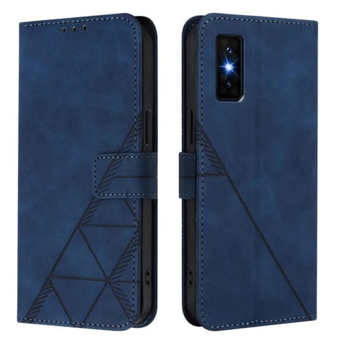 Funda de cuero con relieve 3D para Infinix GT 30 Pro (azul)
