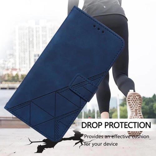 Funda de cuero con relieve 3D para Infinix GT 30 Pro (azul)