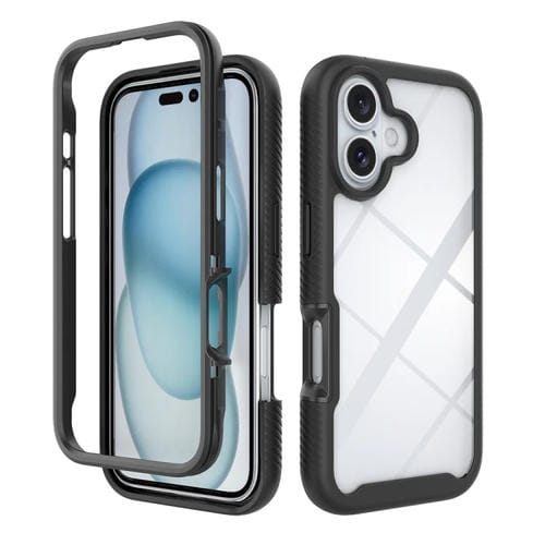 Funda para iPhone 16 TPU Transparente a Prueba de Golpes Diseño Cielo Estrellado (Negro)
