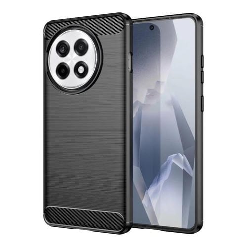 Funda de Teléfono TPU OnePlus 13R Textura Cepillada Fibra de Carbono (Negra)