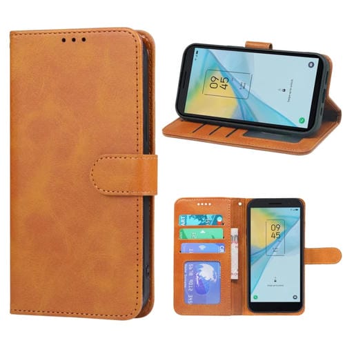 Funda de Cuero para Teléfono TCL 201 (Marrón)