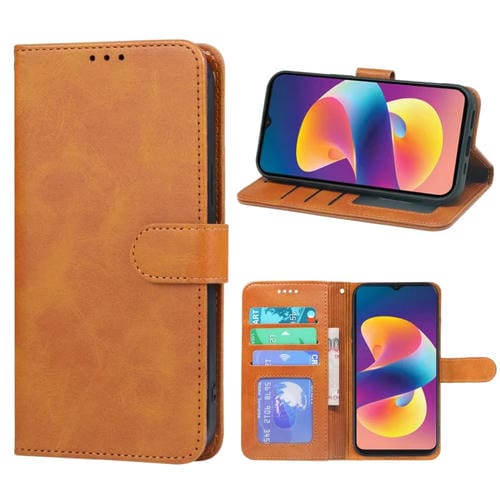 Funda de Cuero para Teléfono TCL 50 Le (Marrón)