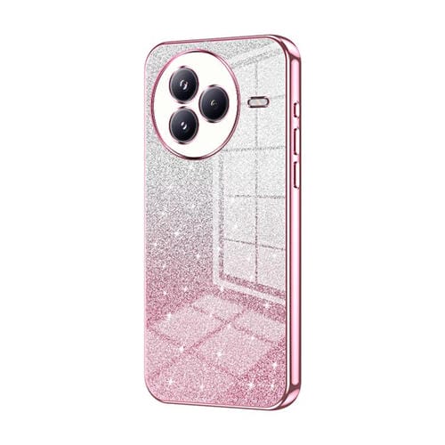 Funda para Xiaomi Civi 5 Pro con purpurina en polvo degradado y galvanizada (rosa)