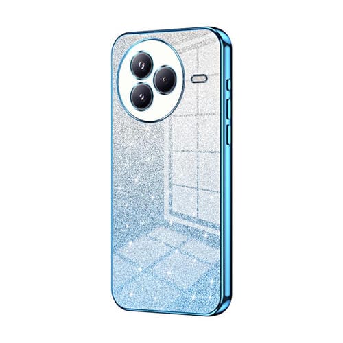 Funda para Xiaomi Civi 5 Pro con purpurina en polvo degradado y galvanizada (azul)