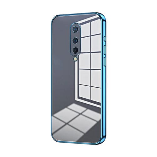 Estuche para OnePlus 8 con Orificio Fino y Revestimiento Transparente (Azul)
