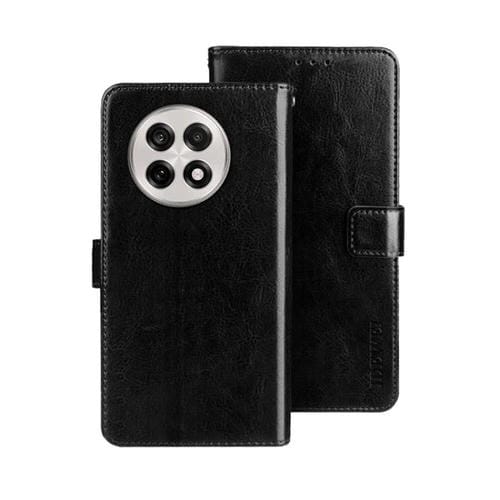 Funda de Cuero Crazy Horse para OnePlus 13R (Negra)