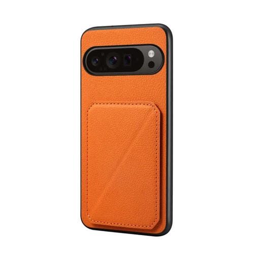 Funda para Google Pixel 10 Pro / 10 D04 con textura de becerro y ranura para dos tarjetas (naranja)