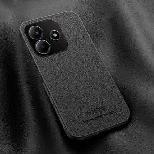 Funda de Cuero Magnética para Teléfono Huiyi Redmi Note 14 5G (Negra)