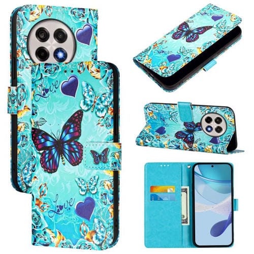 Funda de Teléfono Cuero OnePlus 13R Ace 5 5 Pro Patrón Mariposa Cariñosa