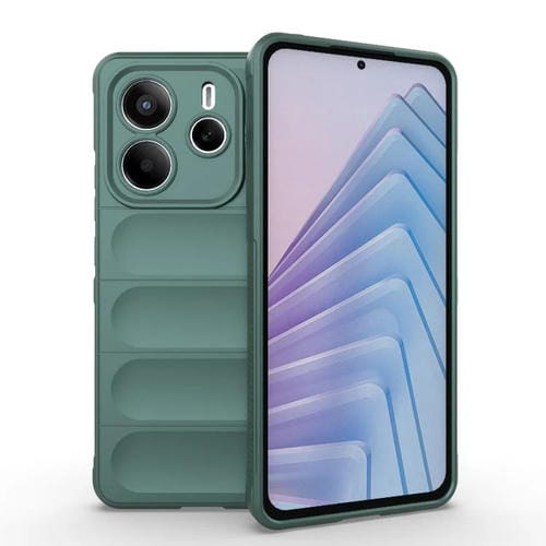 Funda de TPU + Franela Magic Shield para Redmi Note 14 5G (Verde Oscuro)