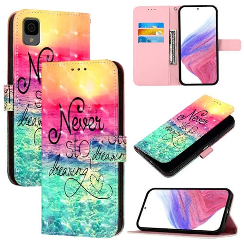 Funda de Cuero con Tapa Horizontal y Pintura 3D para TCL 30Z T602Dl (Chasing Dreams)