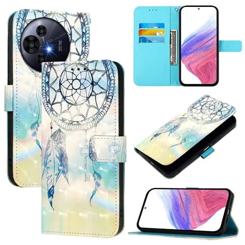 Funda de Cuero con Tapa Horizontal para TCL 50 Pro Nxtpaper 3D Painting (Dream Wind Chimes)