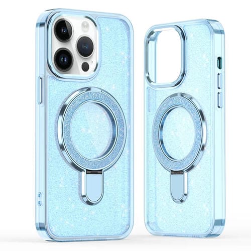 Funda para Teléfono con Soporte de Anillo Magsafe iPhone 13 Pro (Azul)