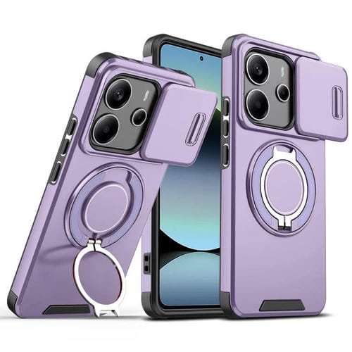 Funda para Redmi Note 14 4G con anillo deslizante de 164,84 mm (morado)