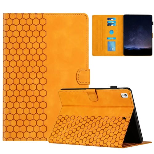 Funda para Tablet Samsung Galaxy Tab A7 2020 T500 Cuero Relieve Panal (Amarillo)