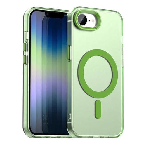 Funda híbrida TPU y PC con protección Magsafe Candy para iPhone 16E (Verde)