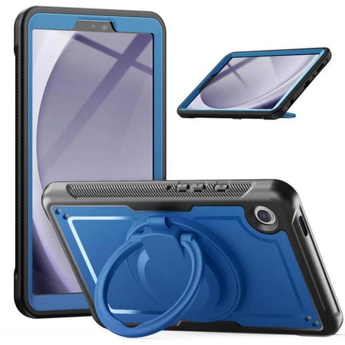 Funda híbrida para Tablet Samsung Galaxy Tab A9 Honeycomb con Asa y Correa (Azul Marino)