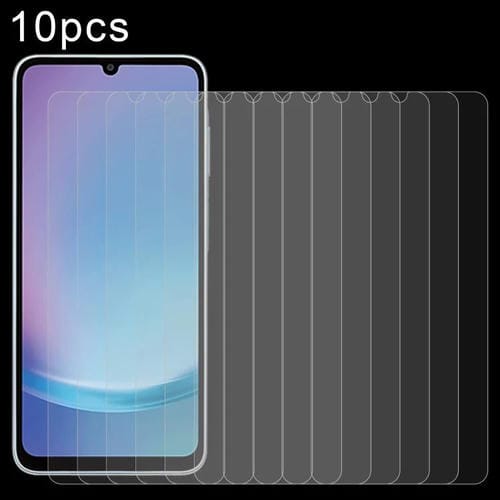 10 películas de vidrio templado 9H 2.5D de 0,26 mm para Samsung Galaxy A25e