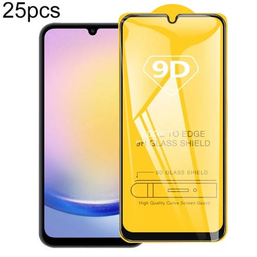 PelĂcula de Vidrio Templado para Samsung Galaxy A26 5G 9D Pantalla Completa con Pegamento (25 Piezas)