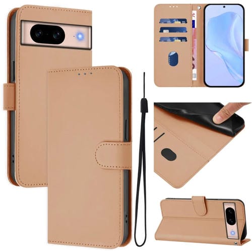 Funda de Piel para Google Pixel 8A con Cordón y Tacto Suave (Desnudo)
