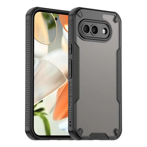 Funda híbrida TPU y PC con protección Glaseada para Google Pixel 9A (Negra)