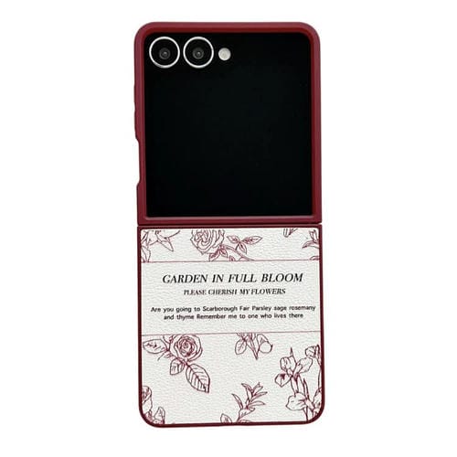 Funda con estampado de flores para Samsung Galaxy Z Flip7 5G (rosa)