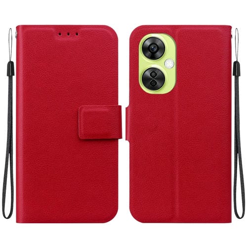 Funda de Cuero con Hebilla Magnética Ultrafina para OnePlus Nord Ce 3 Lite y Nord N30 (Rojo)
