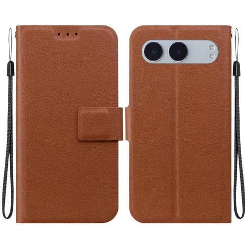 Funda de Cuero con Hebilla Magnética Ultrafina para OnePlus Nord 4 (Marrón)