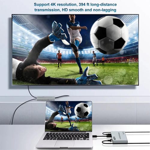 Extensor de Red HDMI USB KVM 4K 120 m con Enchufe de EE. UU.