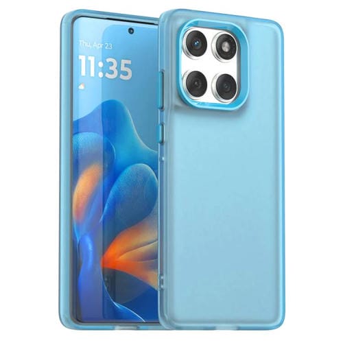 Funda híbrida de TPU a prueba de golpes para Motorola Edge 60 Fusion Candy PC (azul)