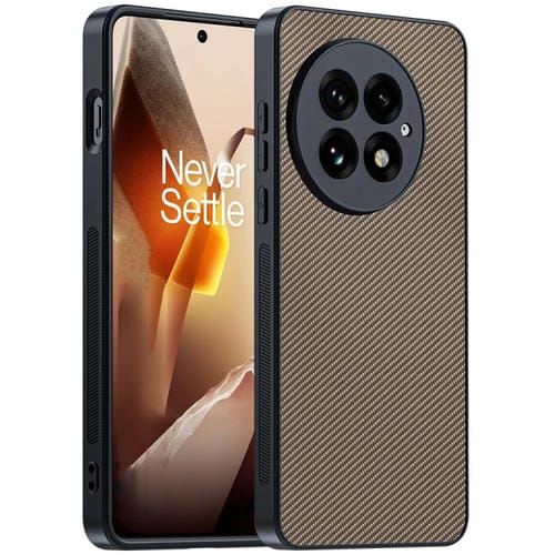 Funda para Teléfono OnePlus 13 Textura Fibra de Carbono Ultrafina con Impresión (Dorada)
