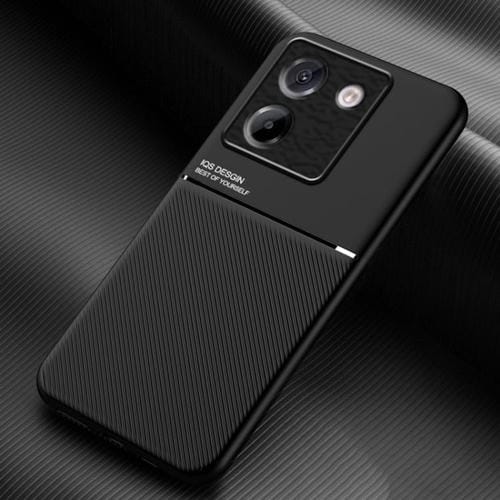 Funda híbrida de TPU y policarbonato con diseño clásico de tira inclinable para Xiaomi Poco M7 Pro 5G (negro)