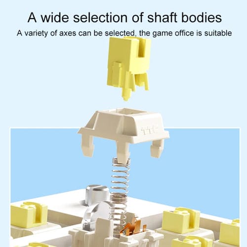 Teclado Mecánico Aula F75 80 Teclas con Cable, 2,4 G y Bluetooth, RGB Personalizado (Azul Glaciar)