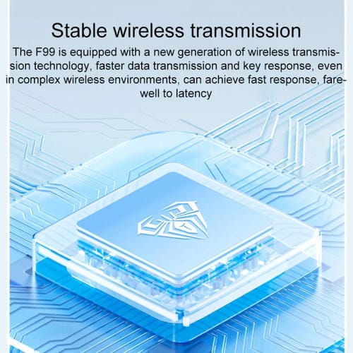 Teclado Mecánico Aula F99 Pro 99 Teclas con Cable, 2,4 G y Bluetooth RGB (Gris Degradado)