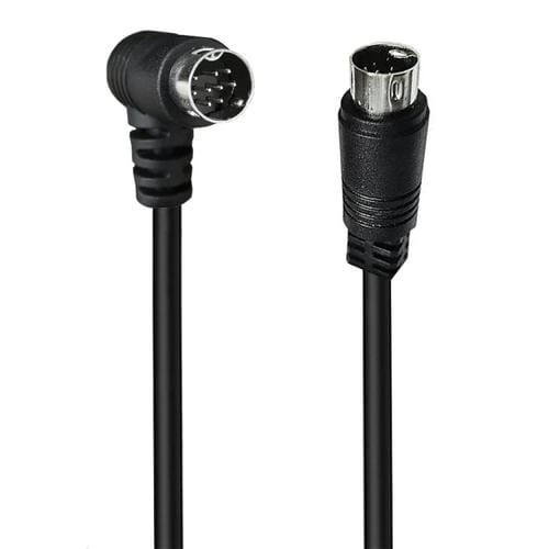 Cable Adaptador de Audio para TV 9 Pines Mini Din Curvo 1,8 Metros (Negro)
