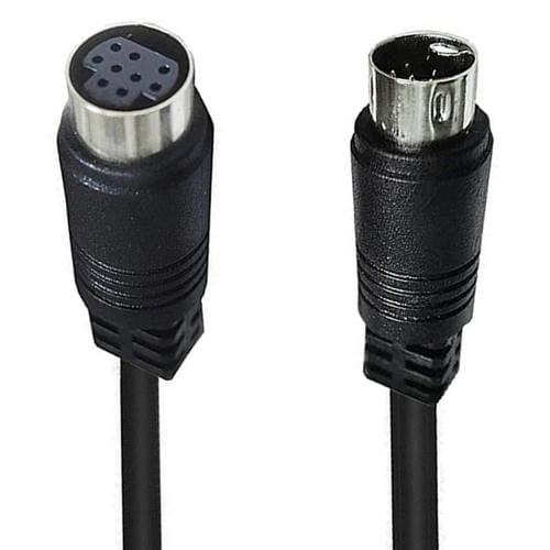 Cable Adaptador de Tv Box 9 Pines Macho a Hembra Mini Din 90 Grados Longitud 1,8 m (Negro)