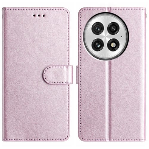 Funda de Cuero con Tapa Horizontal y Textura de Seda para OnePlus 13 (Rosa)